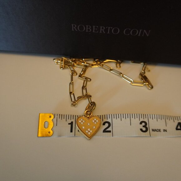 Roberto Coin 18K Venetian Princess Diamond Heart Lariat Necklace 17" $7,000 - Picture 11 of 13